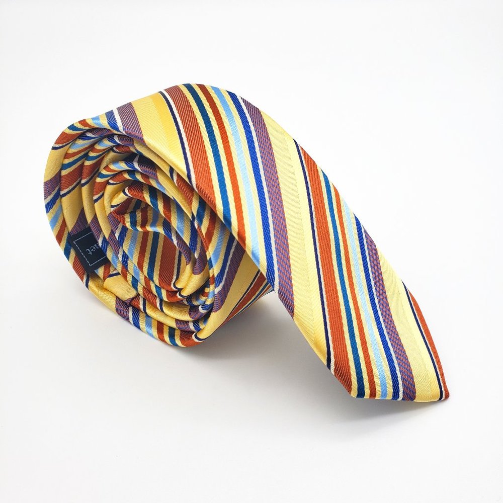 Laurant Bennet Milano Men's Dress Suit Skinny Multi Color Neck Tie 57"L 2 1/8"W